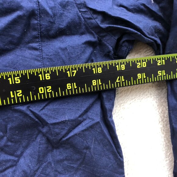 Tommy Hilfiger Men Shirt Small Long Sleeve Button Up Classic Casual Pockets Navy - Picture 4 of 12